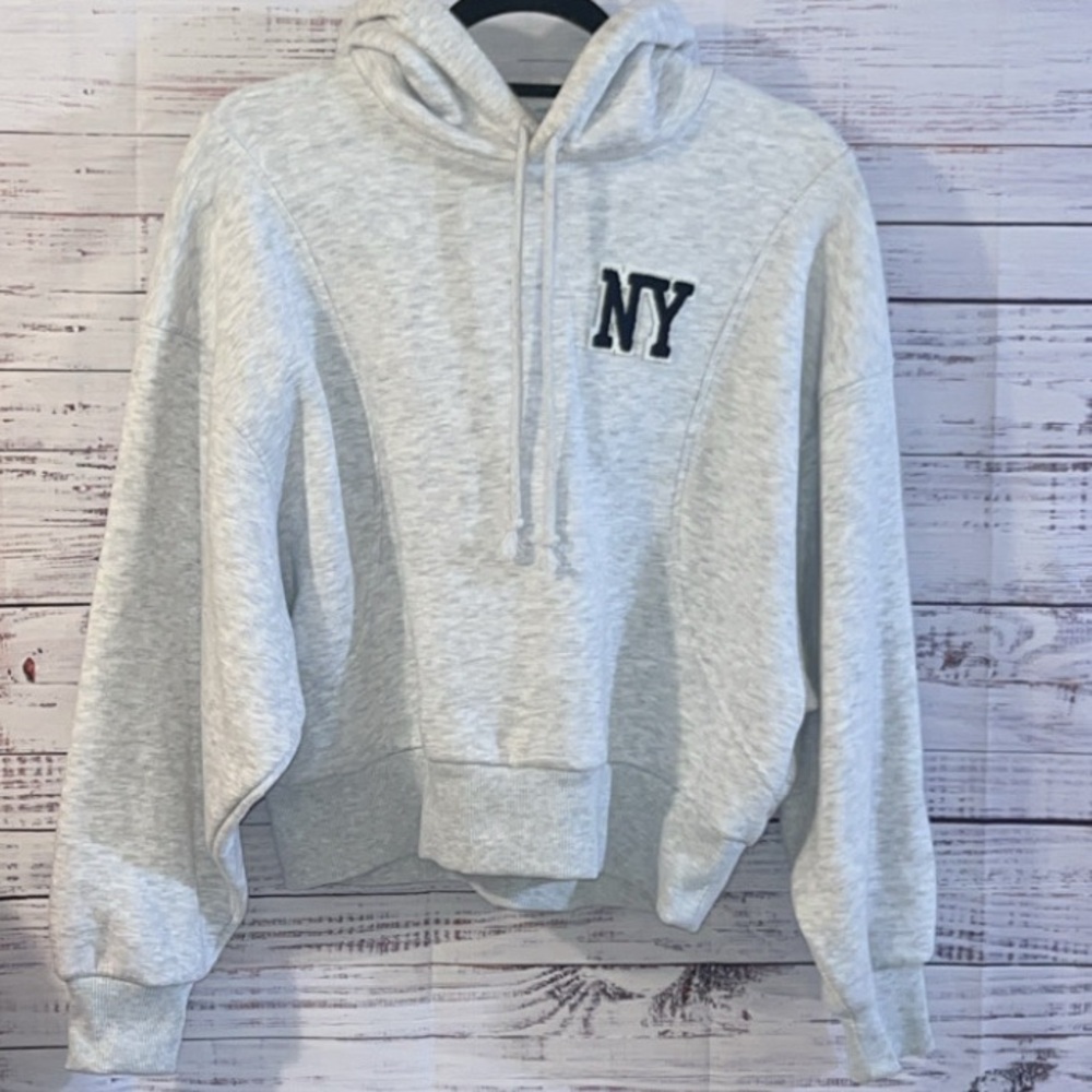 Zara NY Cropped Hoodie